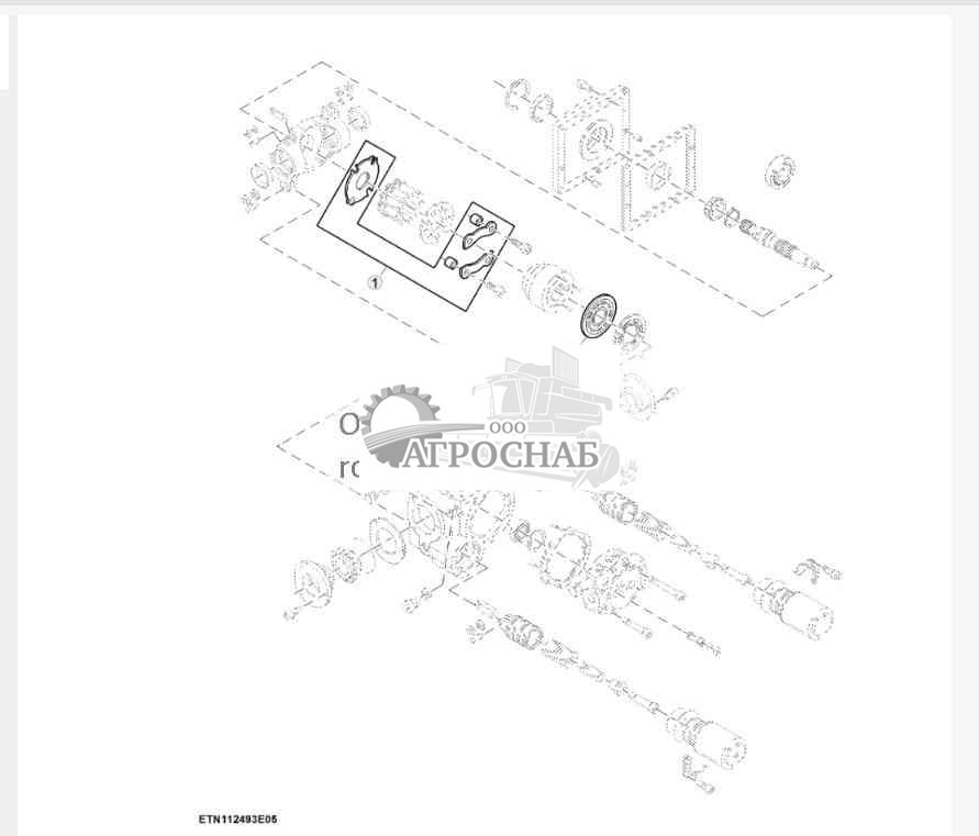 Компоненты гидравлического насоса для трансмиссии с кнопочным переключением передач, Final Tier 4 (3 из 3) 